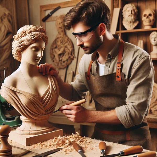Langage, des images et des mots, les métiers de l'artisanat, le sculpteur sur bois