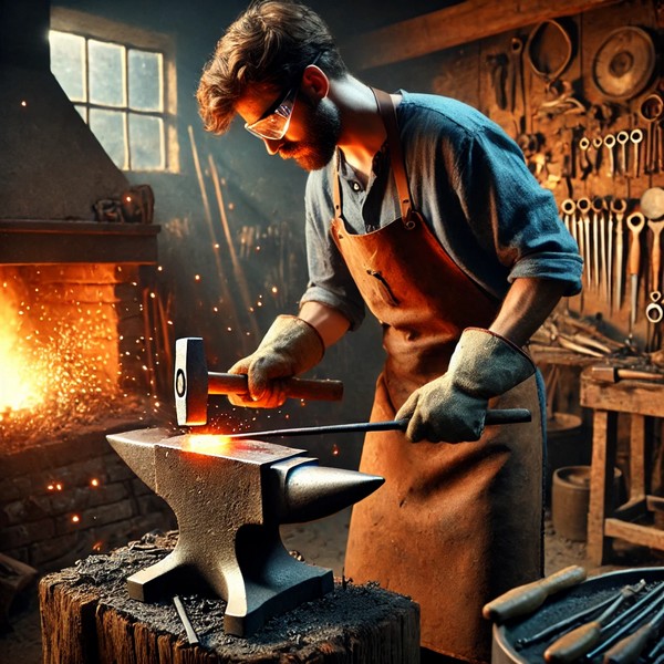 Langage, des images et des mots, les métiers de l'artisanat, le forgeron