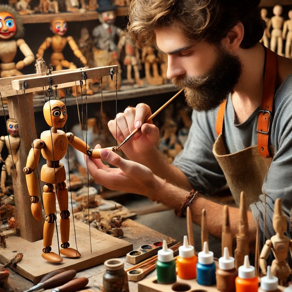 Langage, des images et des mots, les métiers de l'artisanat, le marionnettiste