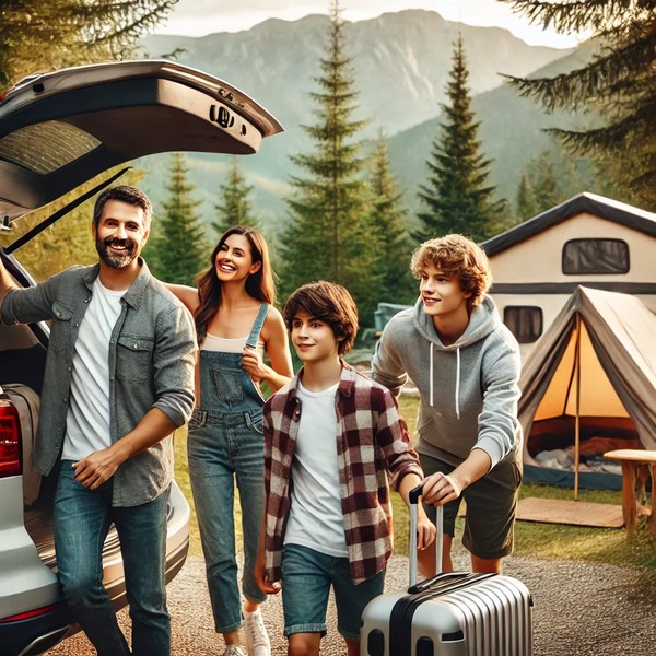 Langage, des images et des mots, vacances au camping, l'arrivée