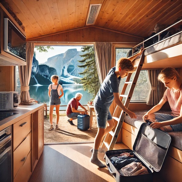 Langage, des images et des mots, vacances au camping, le mobil-home