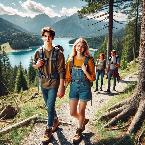 Langage, des images et des mots, vacances au camping, la randonnée