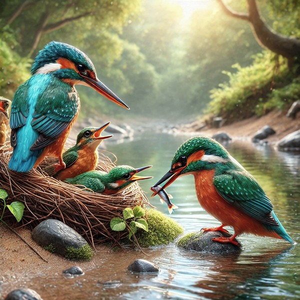 Langage, des images et des mots, faune sauvage, le martin-pêcheur