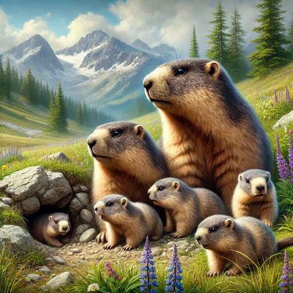Langage, des images et des mots, faune sauvage, la marmotte