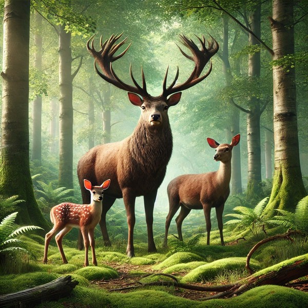 Langage, des images et des mots, faune sauvage, le cerf