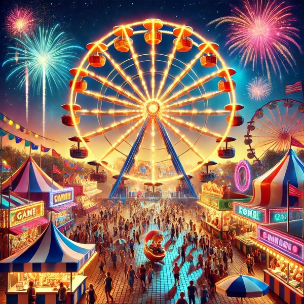 Langage, des images et des mots, fête foraine, la grande roue
