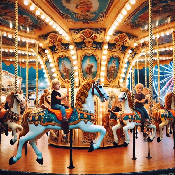Langage, des images et des mots, fête foraine, Les chevaux de bois