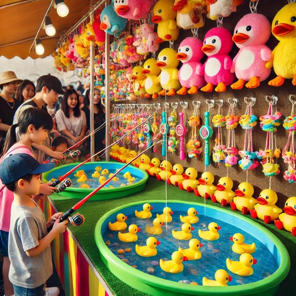 Langage, des images et des mots, fête foraine, Pêche aux canards