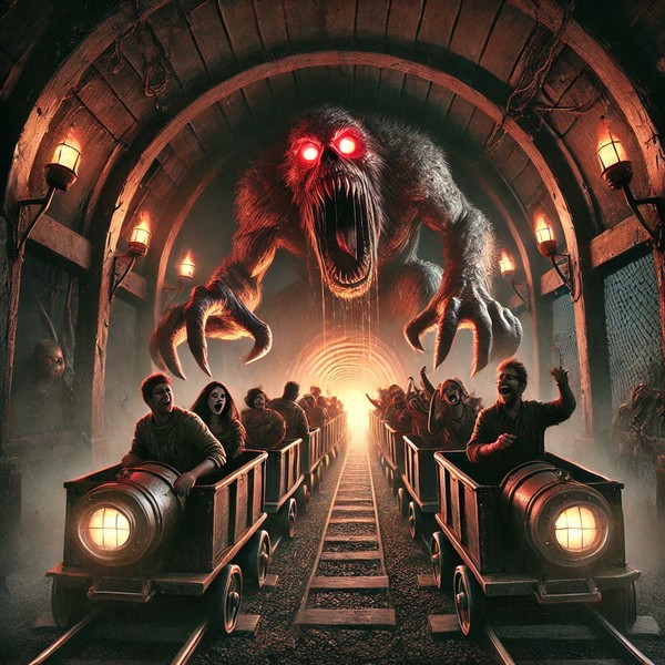 Langage, des images et des mots, fête foraine, Le tunnel hanté