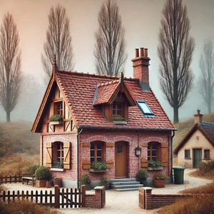 Langage, des images et des mots, l'habitat, maison en brique