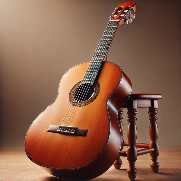 Langage, des images et des mots, instruments de musique, guitare acoustique