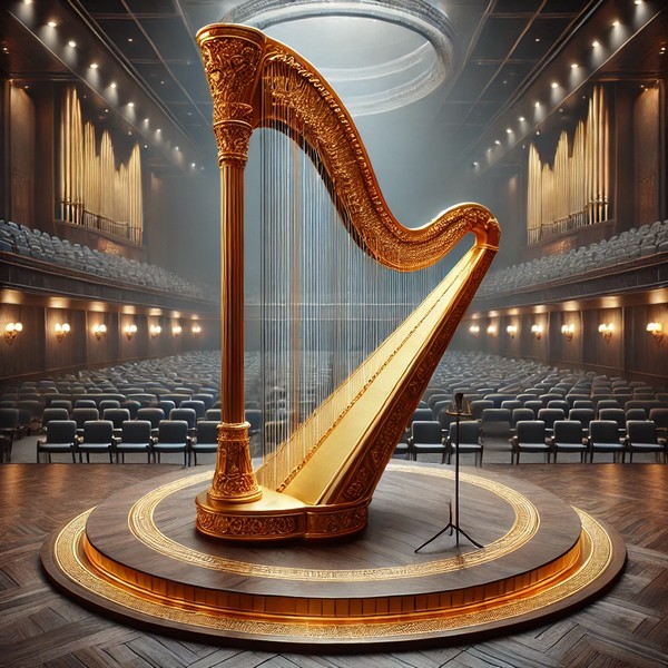Langage, des images et des mots, instruments de musique, la harpe