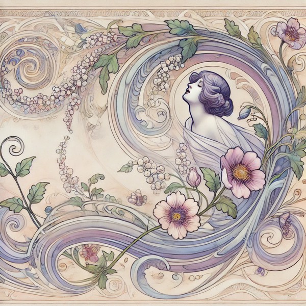 Langage, des images et des mots, La peinture à travers les âges, style Art Nouveau