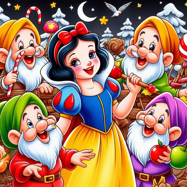 Aphasie, Puzzle numérique – Blanche Neige