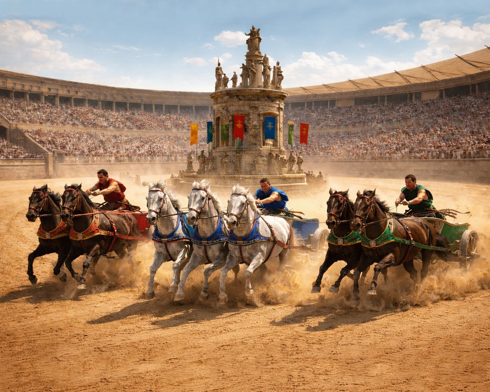 Aphasie, Puzzle numérique – course de chars.