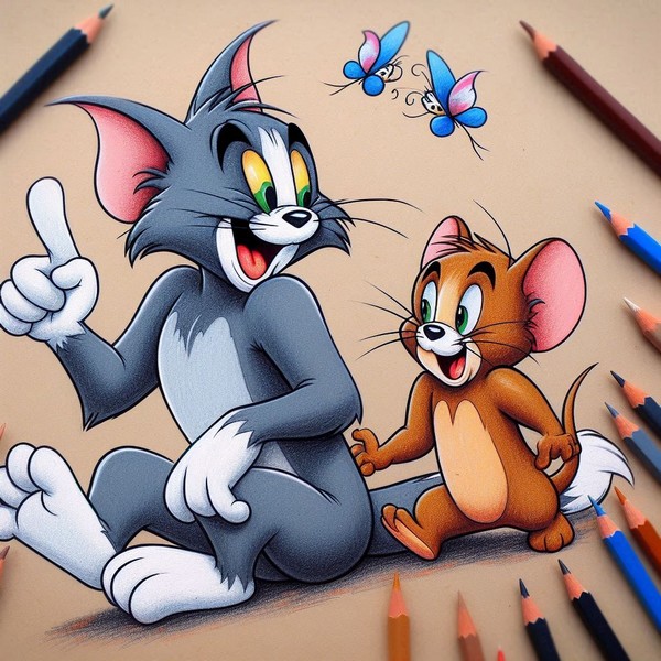 Aphasie, Puzzle numérique – Tom et Jerry